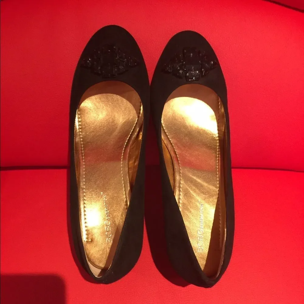 BCBGeneration suede platform shoes.